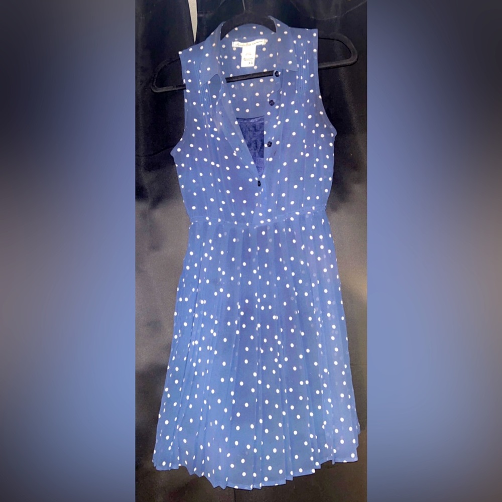 Blue and White Polka Dot Dress Size XS